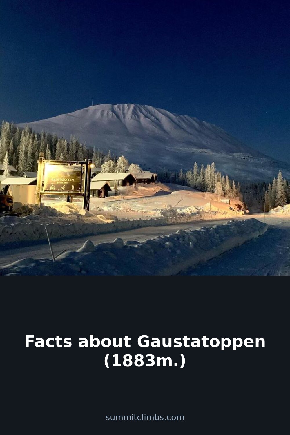 Facts about Gaustatoppen (1883m.)