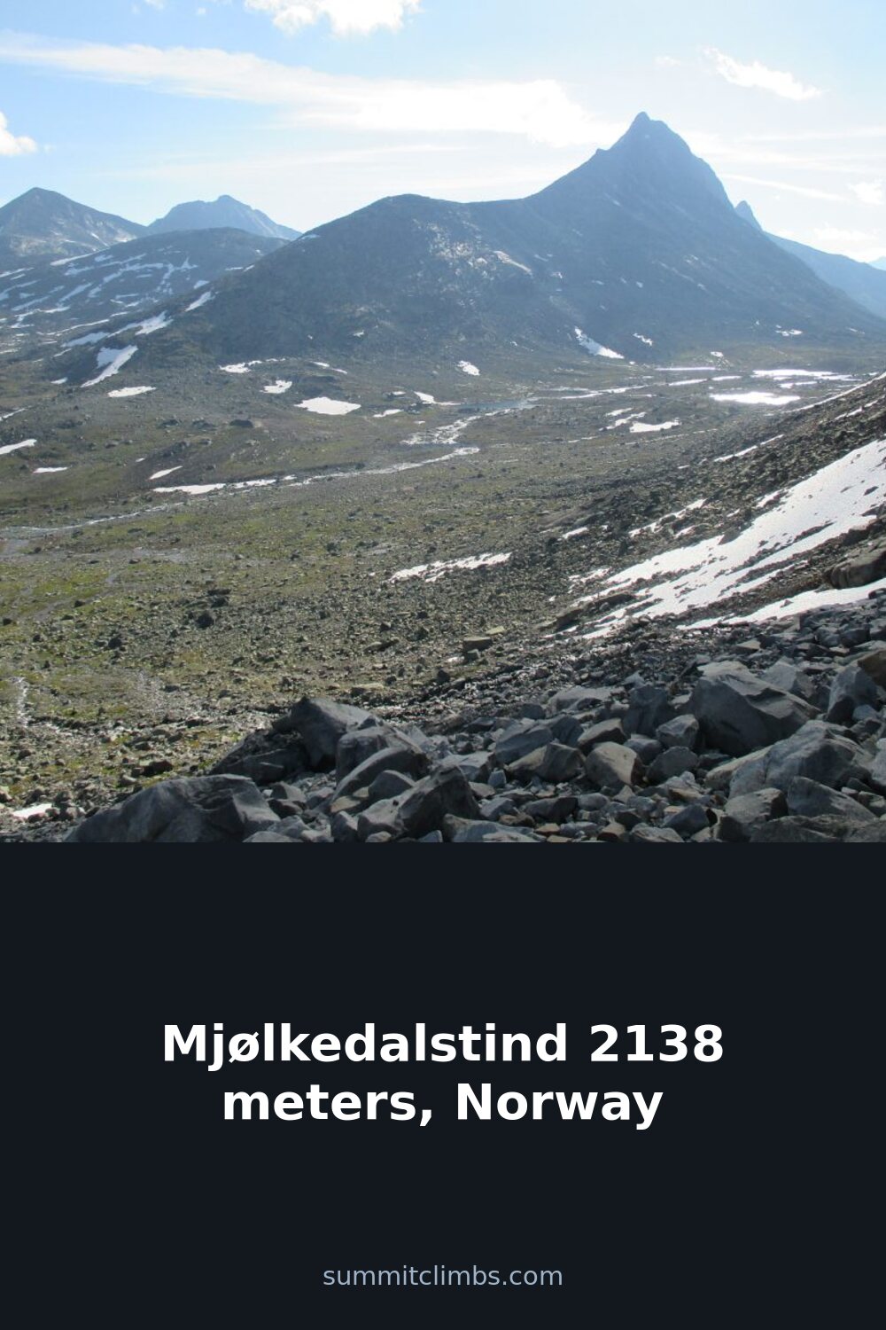 Mjølkedalstind 2138 meters, Norway