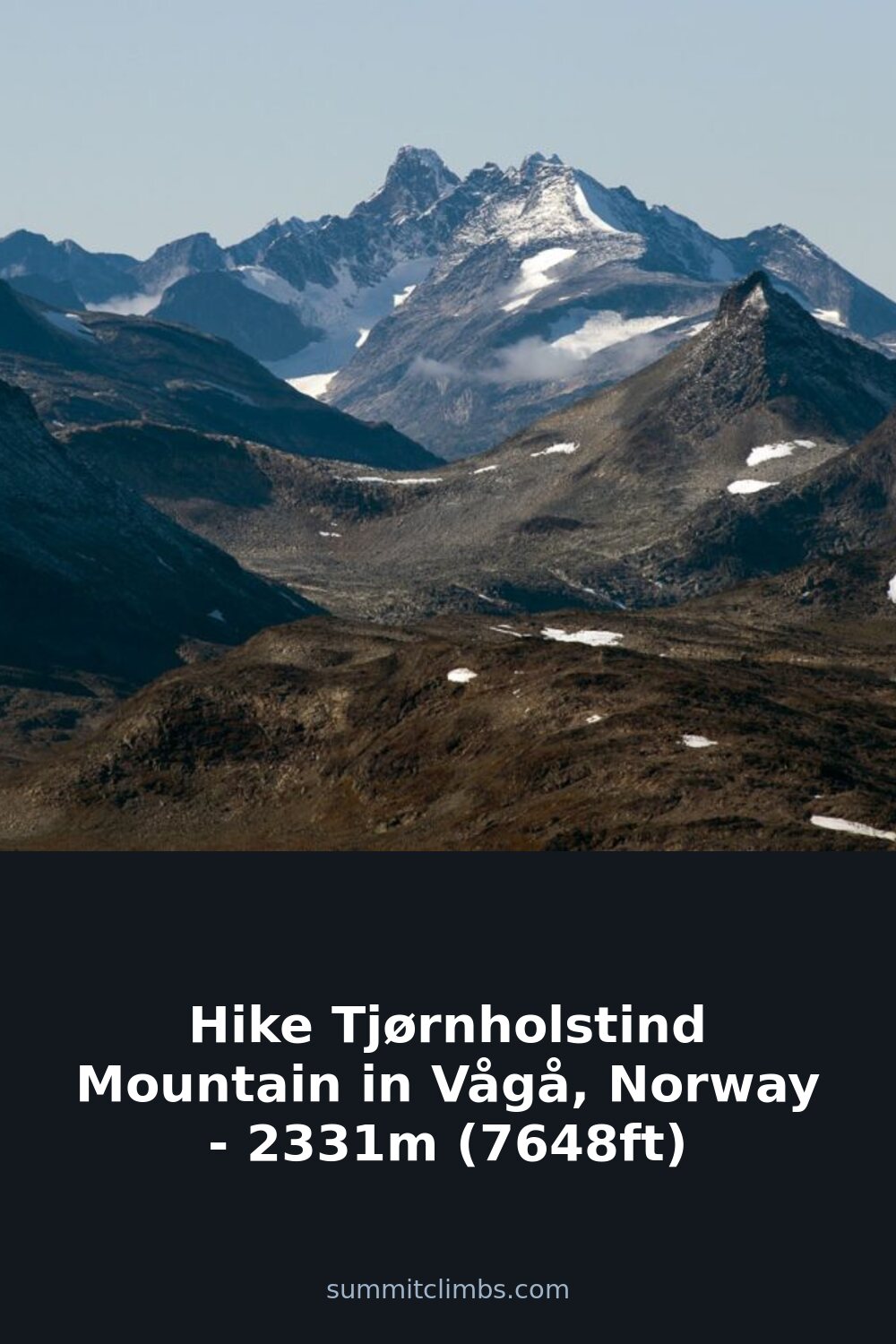 Hike Tjørnholstind Mountain in Vågå, Norway – 2331m (7648ft)